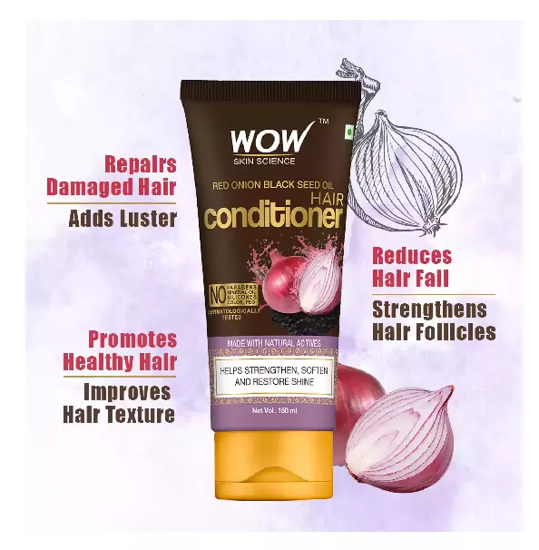 WOW Skin Science Red Onion Black Seed Oil Hair Conditioner: Buy WOW Red  Onion Black Seed Oil Hair Conditioner Online at Best Price in  